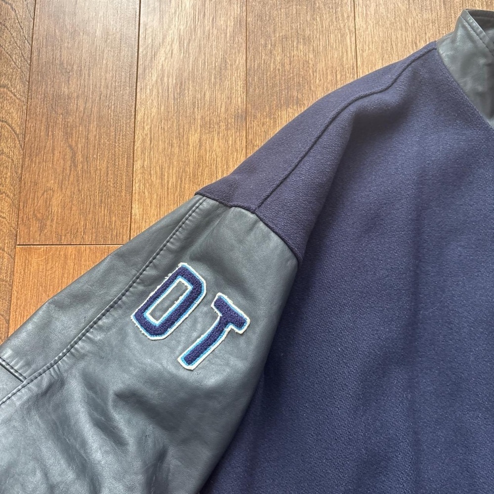 Men’s Vintage 2002 leather varsity football jacket - Picture 5 of 8